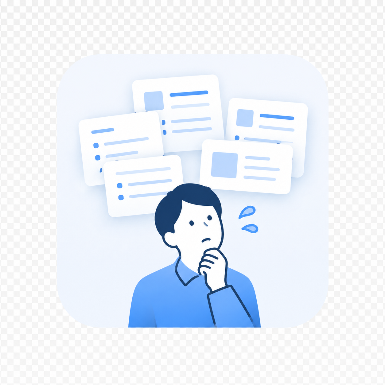 人手不足で業務量が増えている状態を表すイメージ